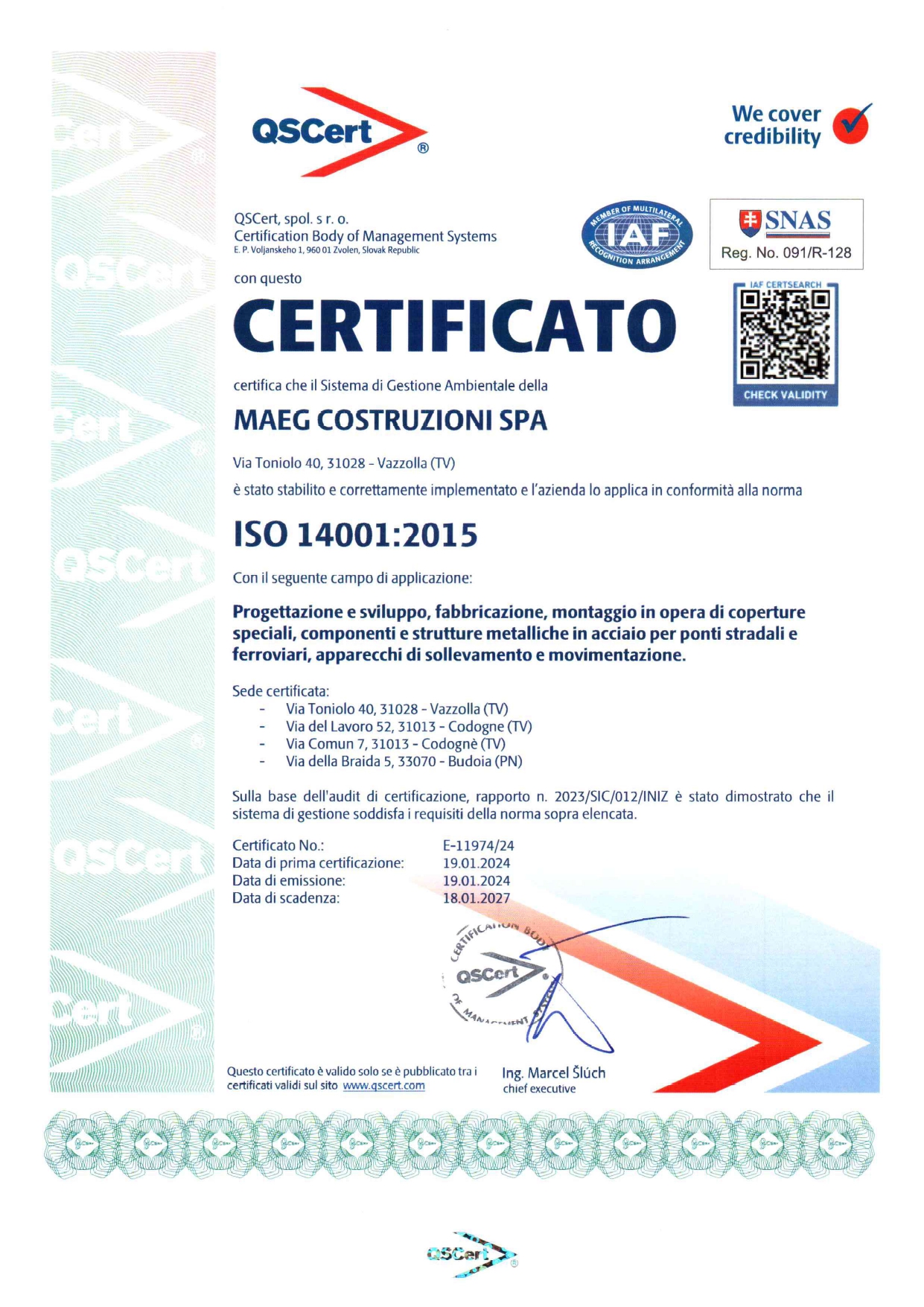 UNI EN ISO 14001:2015